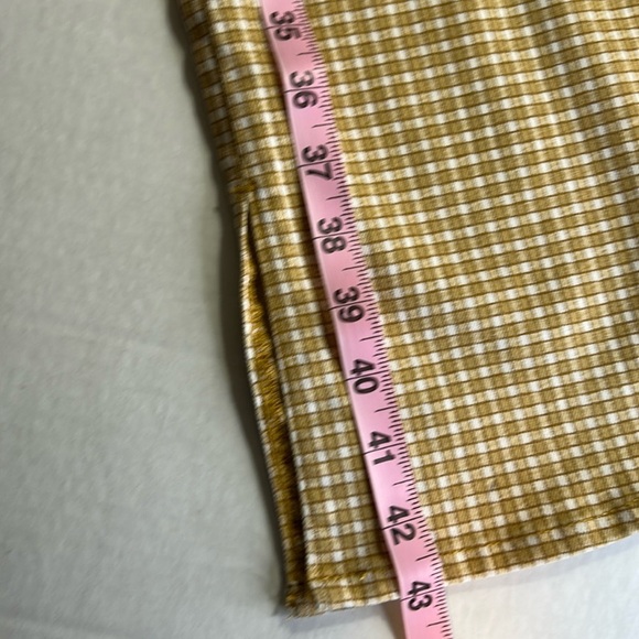MADEWELL PULL ON SKINNY FLARE IN MINI CHECK PATTERN AUTUME GOLD PANTS SZ 28 - Picture 16 of 16
